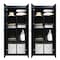 Manhattan Comfort Hopkins Storage Closet 2.0 in Black - Set of 2 2-2GLF-BK - alternate 4